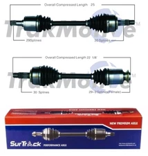 SurTrack Pair Set of 2 Front CV Axle Shafts For Acura RDX 2007-2012