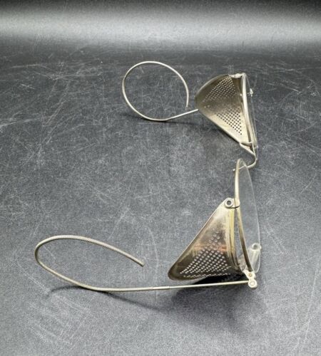 Wilson Folding Metal Safety Glasses Goggles Clear Lens Steampunk Style - Picture 2 of 12