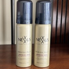 2X Nexxus Salon Hair Care Mousse Plus Superior Hold Volumizing Foam Styler 2.0oz