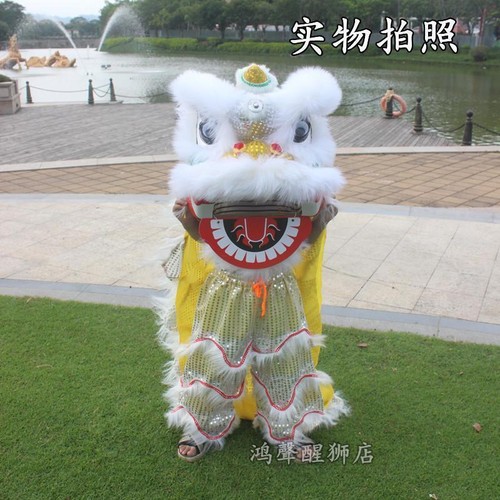 舞狮 Children's lion costume Chinese folk lion dance student mascot costume - Picture 10 of 19