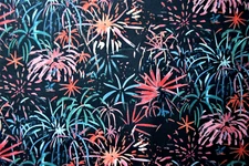 Dear Stella Fireworks celebration festive holiday By the 1/4  yard cotton fabric