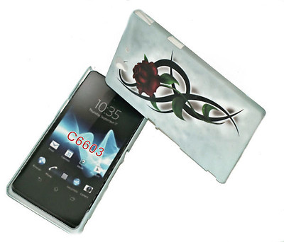 Design No.4 Hard Back Cover Handy Case für Sony Xperia Z  + Displayschutzfolie