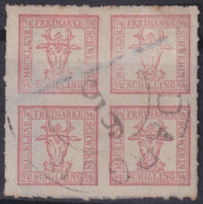 Mecklenburg-Schwerin 4/4 S Mi.Nr. 5 gestempelt DARGUN 1865