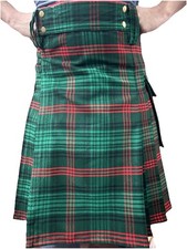 Rose Hunting Tartan Utility kilt, Custom Sizes made On Measurements