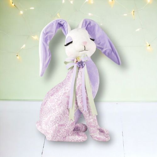 22" Foam/Fabric Lavender Sassy Bunny Easter Decor *SHIPS WITHIN 10 DAYS* NEW - Picture 1 of 1