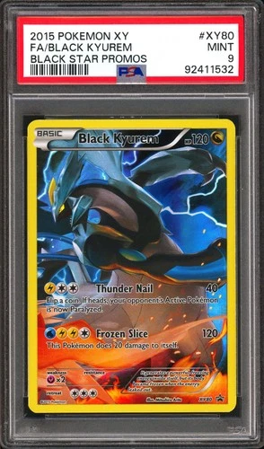 PSA 9 XY80 Black Kyurem Promo Pikachu EX Legendary Collection Box Pokemon Mint