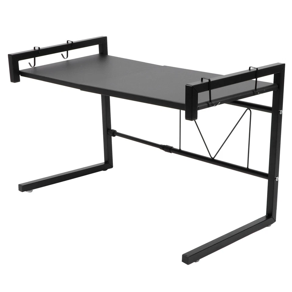 Schwarz Teleskop Mikrowelle Rack Küche Lagerung Regal Multifunktionale - Bild 3 von 4