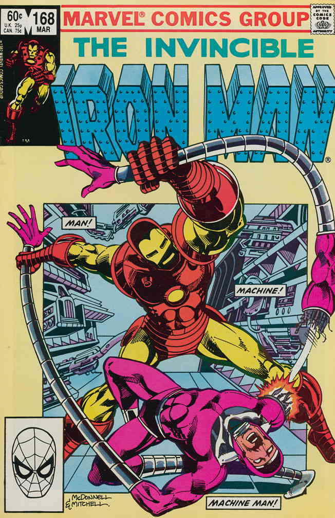 Iron Man 1st Series #168 FN Marvel Denny ONeil Machine Man Combined Shipping