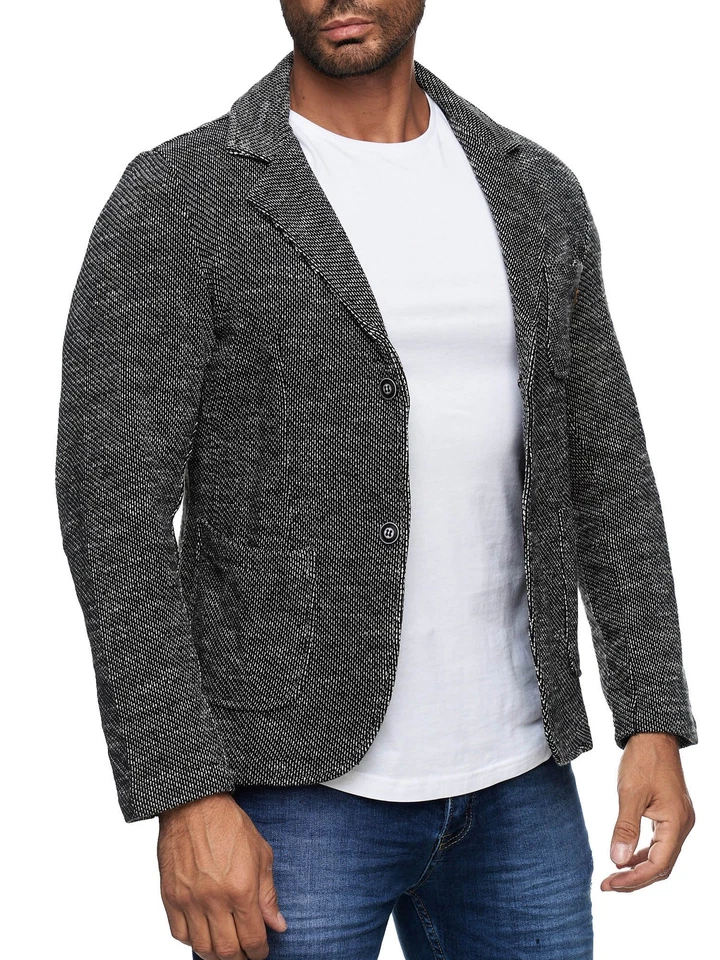  Reslad Herren-Sakko Jakett Anzug Jacke Slim Fit Freizeit Blazer-Herren RS-1421 - Bild 4 von 4