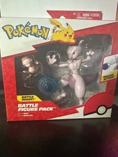 Mew & Mewtwo Pokémon Battle Figure Pack – Deluxe Action Jazwares Toy New Sealed