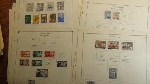 Stampsweis Yugoslavia collection on Scott Intl pages est 500 or so stamps - Picture 9 of 13