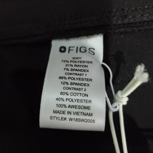FIGS Zamora 2.0 Jogger Pants Womens XL Black Scrub Medical Workwear Stretch - Picture 5 of 10
