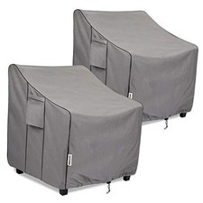Patio Chair Covers Waterproof, Heavy Duty Outdoor 36"W x 37"D x 36"H-2PACK Grey