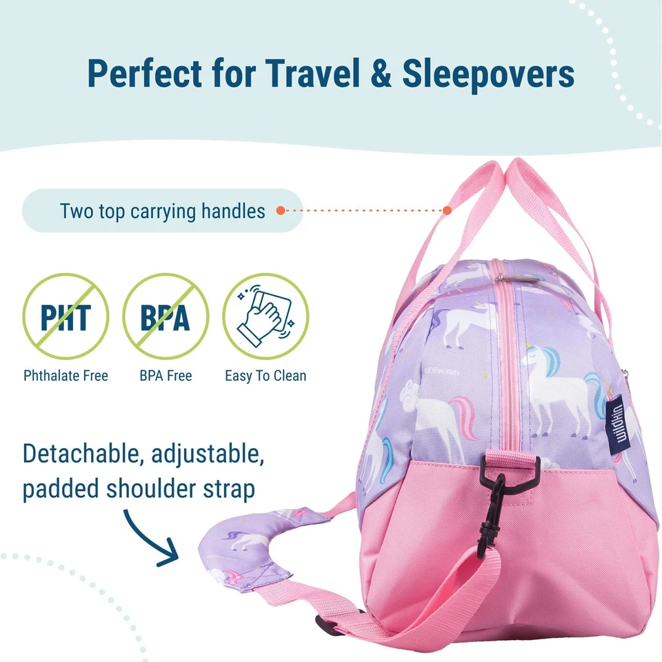 Bolsa de lona para pasar la noche para niños - tamaño de mano, ideal para la escuela y pijamadas -... Foto 3 de 4