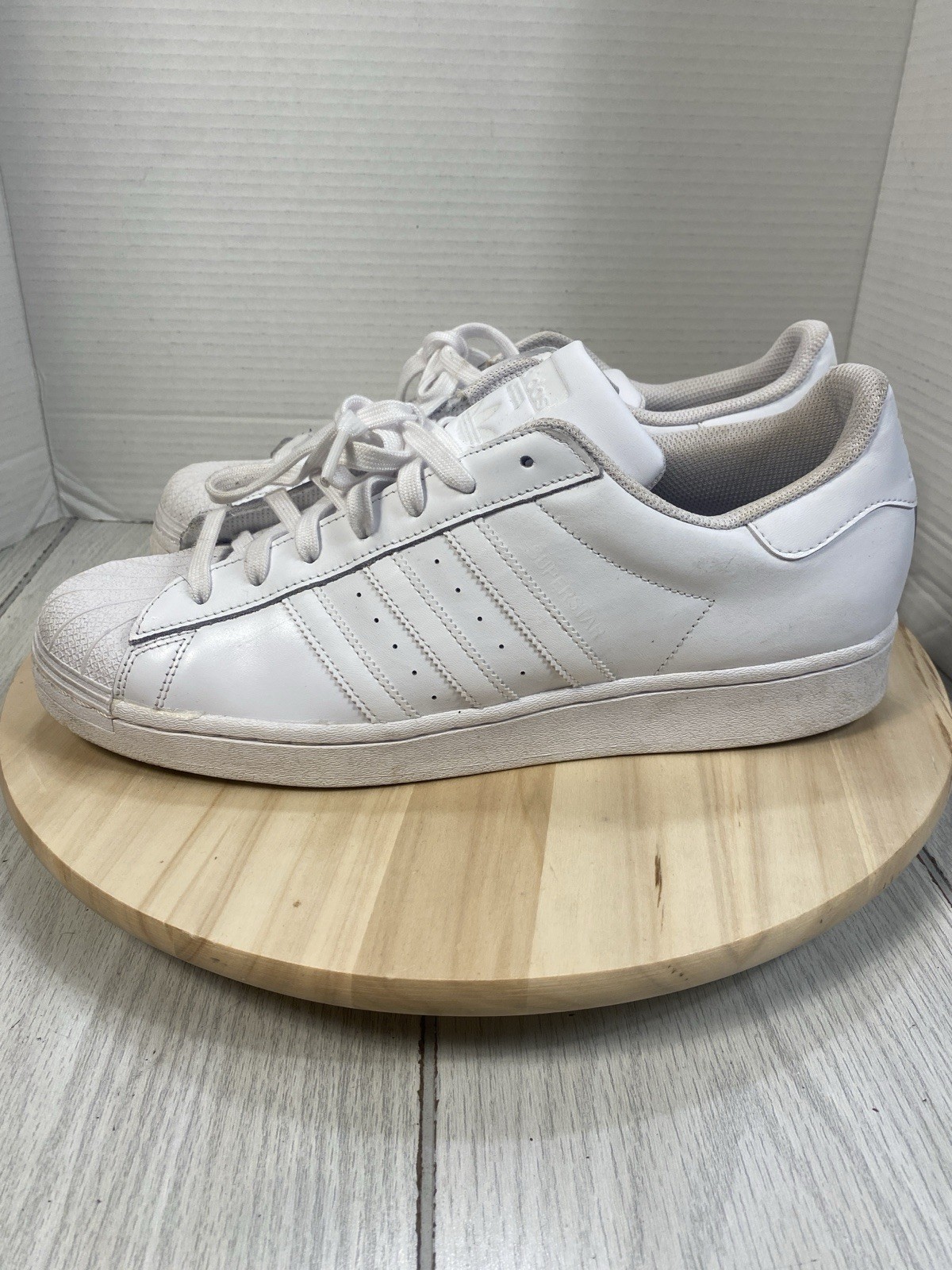 SAOLA Sneakers basse da uomo Adidas Originals Superstar Triple bianche ~ taglia USA 13