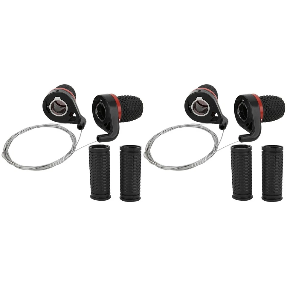 2Pair Outdoor Bike Speed Shifter Transmission Handle Twisted Grip - Image 4 of 4