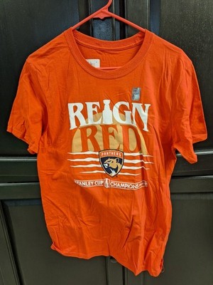 Florida Panthers NHL Red Reign Stanley Cup Champions Men's Medium Short Sleeve T