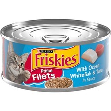 Purina Friskies Prime Filets Ocean Whitefish & Tuna Wet Cat Food 24x 5.5oz 5.49 per gallon