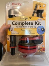 New Korky Large 3-inch 3  Complete Toilet Repair Kit QuietFILL Technology