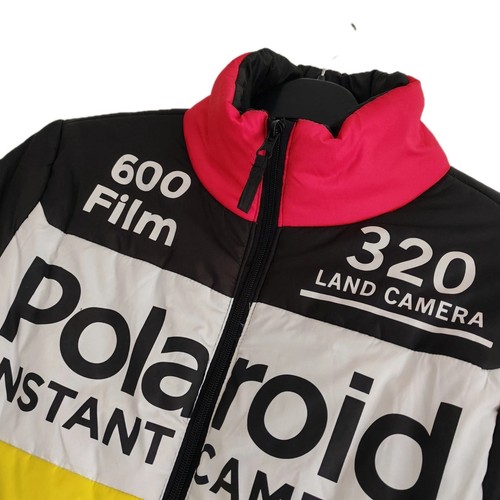 Polaroid Puffer Jacket Womens Forever 21 Instant Camera Size UK Medium Zipped - Picture 1 of 20