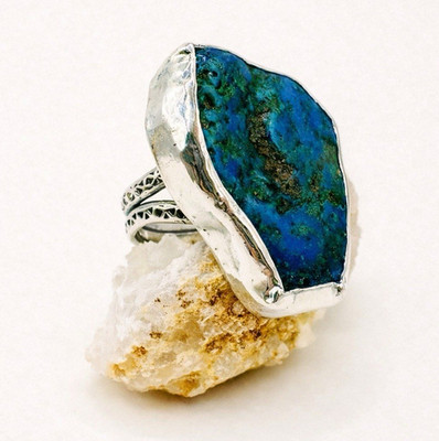  Opal Ruby Handcrafted Natural Turquoise Ring .925 Sterling Silver Size 7 