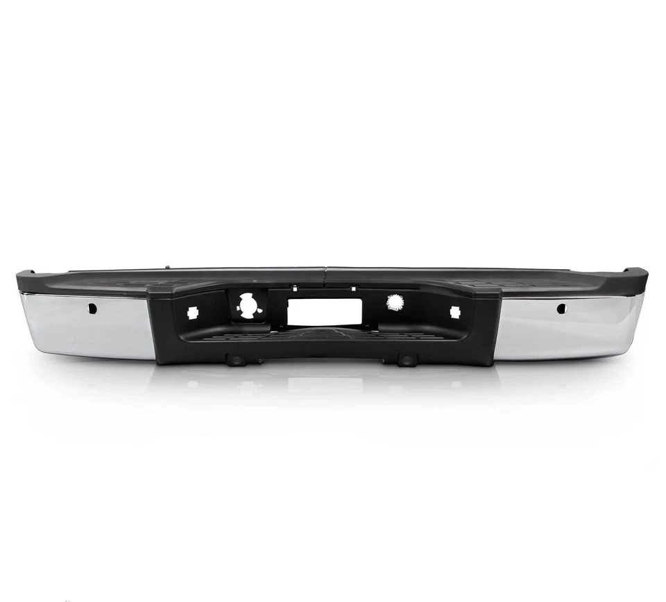 New Rear Step Bumper Chrome Steel For 2007-2010 Silverado 2500 HD Sierra 2500 HD - Image 2 of 4