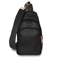 Sling Bag for Women Versatile leather sling bag for women, For Travel Black
