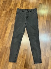 Zara Super Elastic High-Rise/Shaper Ankle Length Jeans Women's Size 12 Gray