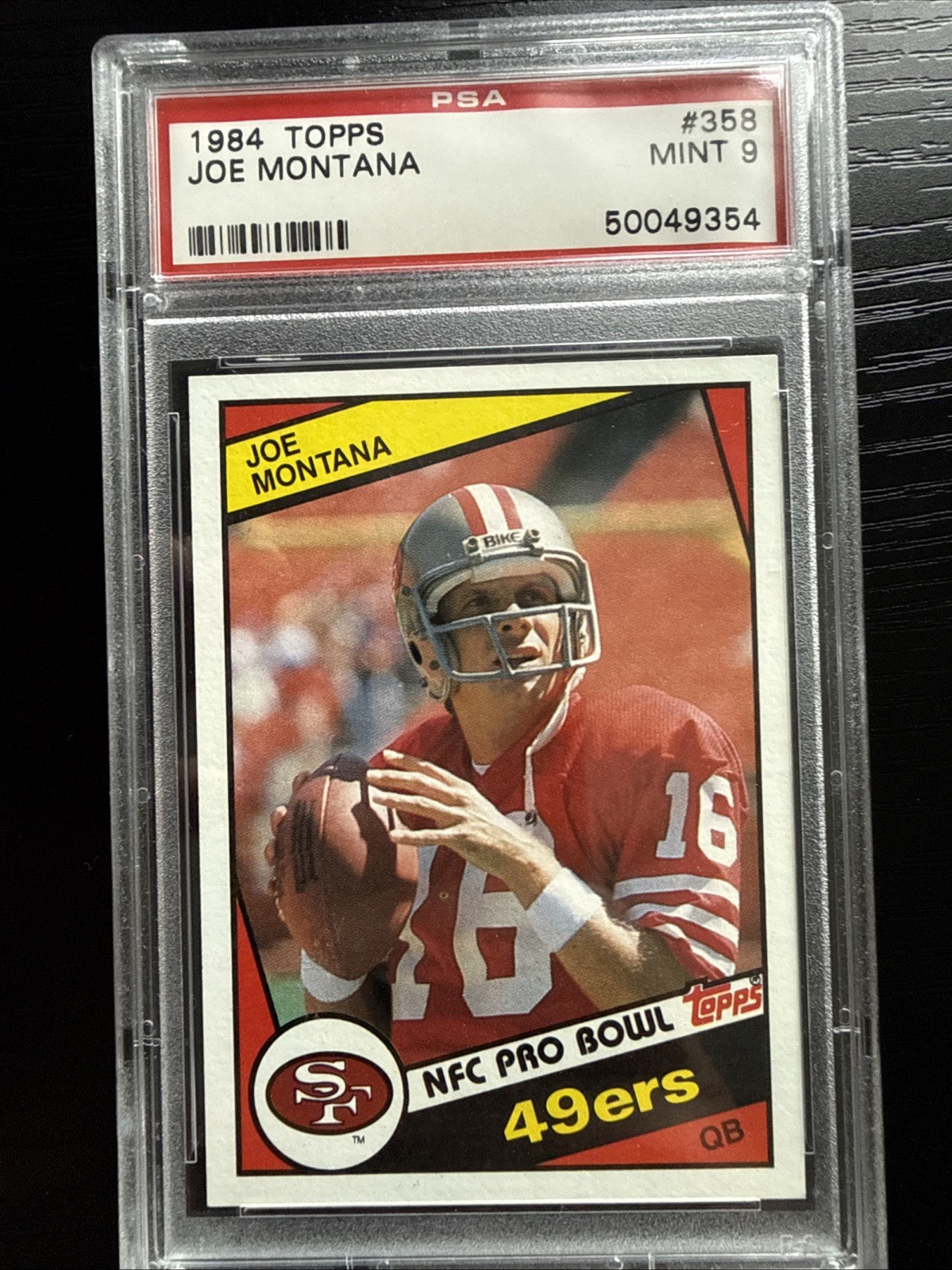 1984 Topps - Joe Montana #358 PSA 9 view 1