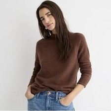 J Crew Rollneck Sweater Supersoft Yarn Chocolate Preppy Classic Staple Capsule