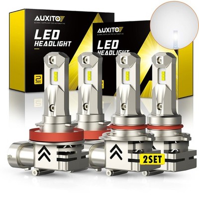 8x Headlight Bulbs LED Conversion Kit 9005+H11 ZES High Power Hi-Low Beam 6000K