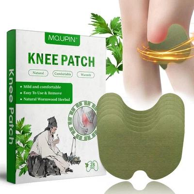 MQUPIN Knee Pain Relief Patch,28 Pcs Pain Relief Patches,Wormwood Pain Relief