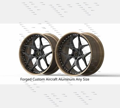 4X for Lamborghini Urus 24'' two-piece forged gloss black rims in brushed bronze