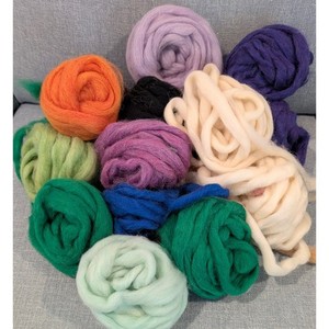Wool Roving Various Colors As Pictured Minimum of 15 oz