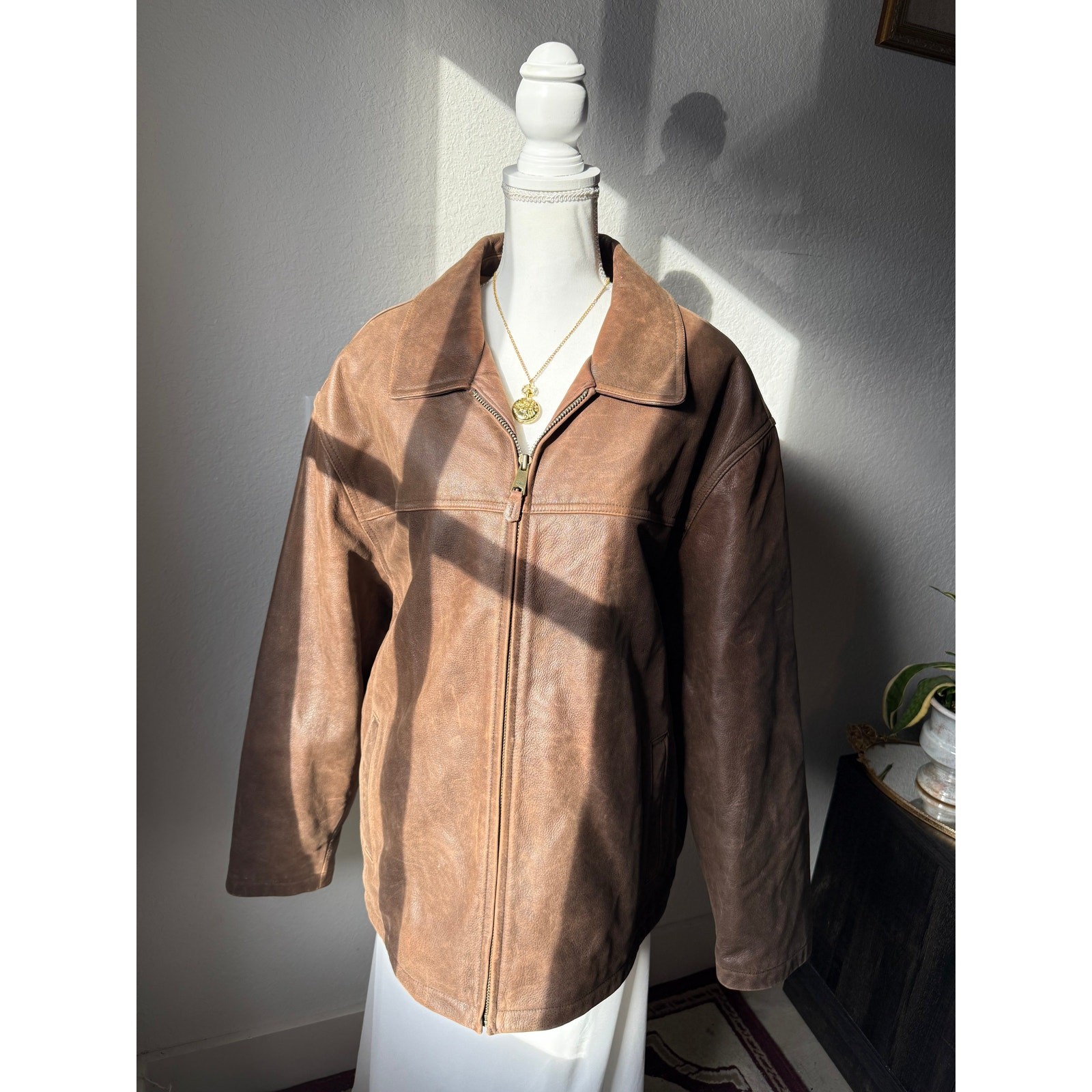 Dockers Brown Leather Jacket - image 1