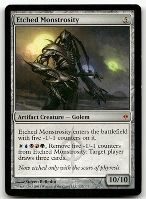Etched Monstrosity #135 (LP) New Phyrexia NPH Magic MTG