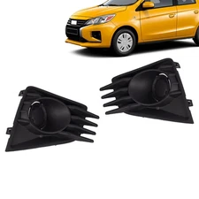 Fog Lamp Fog Light Cover Set Fits 2021-2024 Mitsubishi Mirage Left Right Side