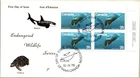 Dr Jim Stamps Canada Fdc Endangered Wildlife Whale Block Nr Covers Cachet