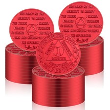 Siifert 30 Pcs Recovery 1 Month AA Chips and Medallions Bulk Sobriety Chips A...
