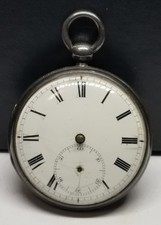 FAPW640 Silver Houghton Liverpool Key Wound Fusee Pocket Watch, Working, But.