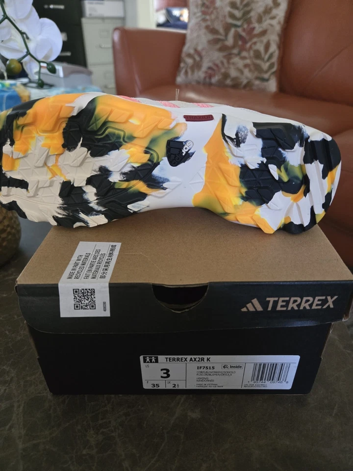 Adidas Terrex AX2R CF Azul Niños Zapatos de Senderismo Unisex Foto 4 de 4