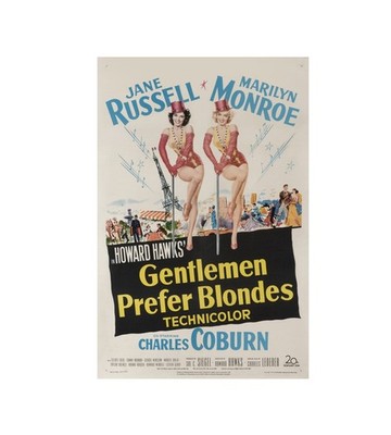 gentlemen prefer blondes Filmplakat movie poster film print