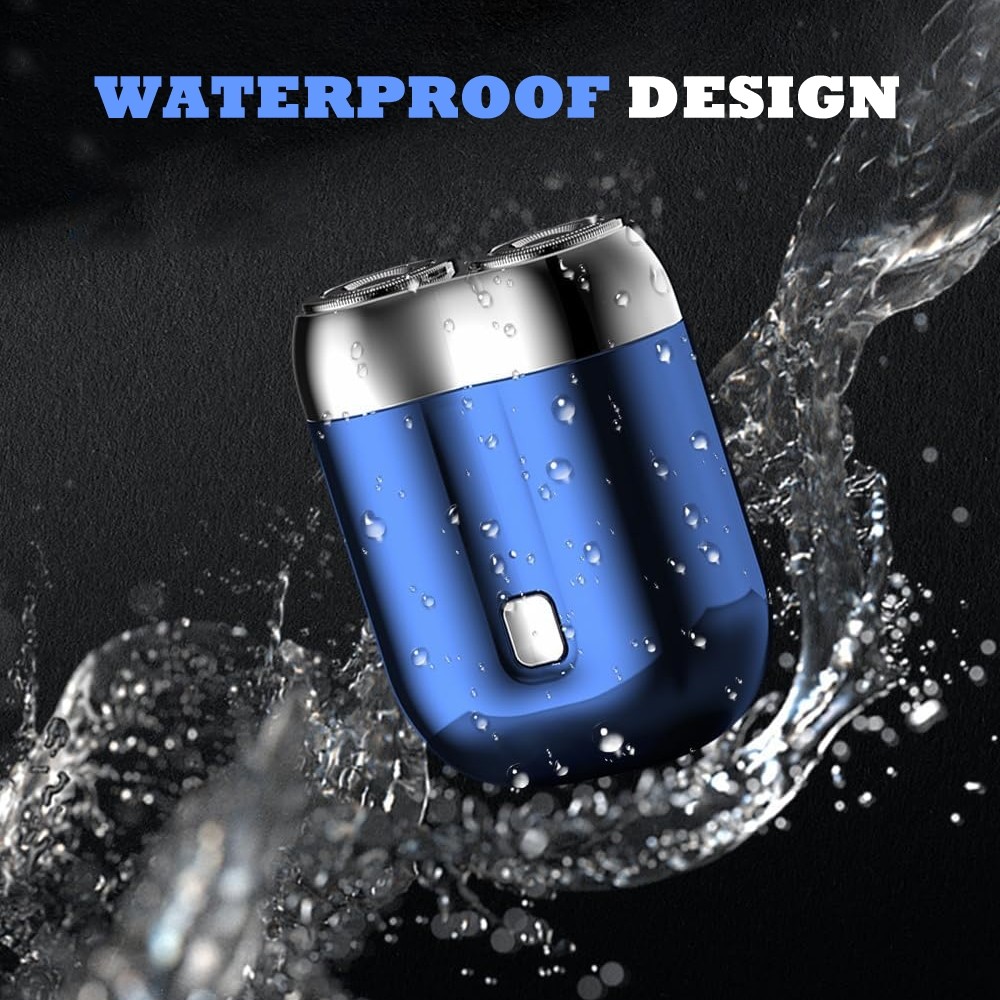 New Model Upgrade Electric Shaver, Mini Dual-Head Waterproof USB Razor for Men
