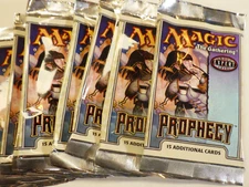 Empty Booster Wrapper ~ PROPHECY ~ Vintage MtG Collectible CLEAN OPEN