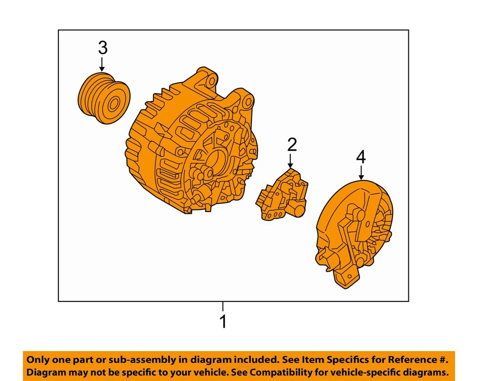 Used Alternator fits: 2017 Volvo S60 w/o hybrid VIN A2 4th and 5th digits Grade - Image 3 of 4