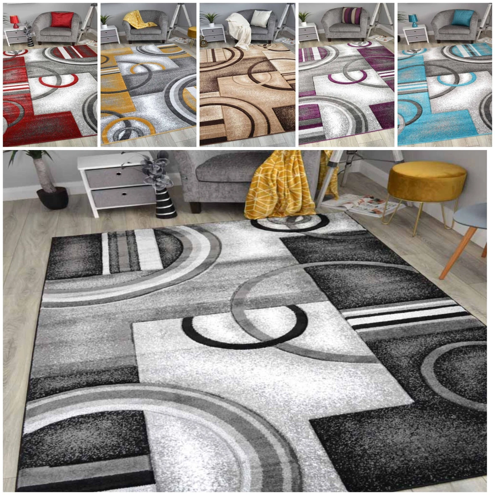 Large Rugs Sitting Living Room Thick Soft Modern Handcarved Rug Bedroom Lounge