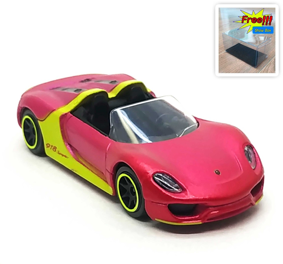 Majorette Porsche 918 Spyder - Pink Slips - Pink / Yellow 1