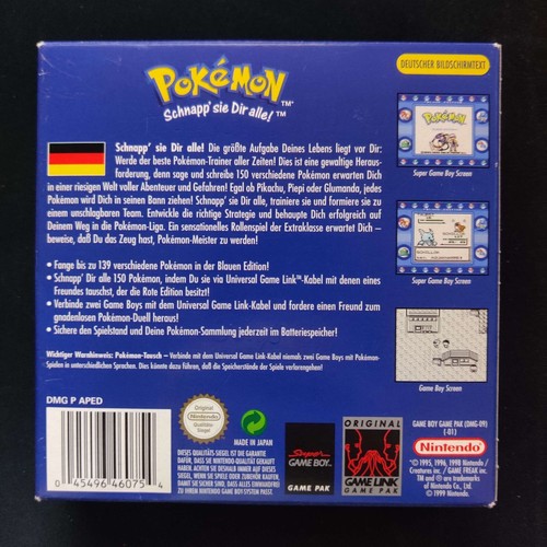 Nintendo Gameboy Classic Spiel - Pokemon Blaue Edition- Komplett CiB OVP - PAL - Picture 12 of 17