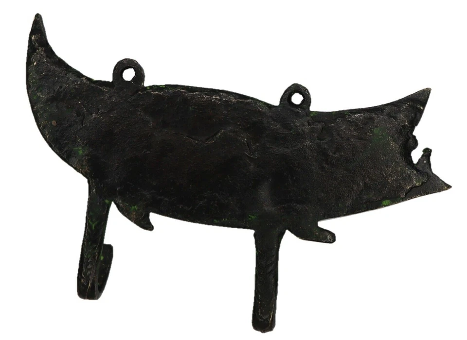 Crocodile Shape Antique Style Handmade Brass Key Towel Cloth Wall Hanger Hook - Bild 4 von 4