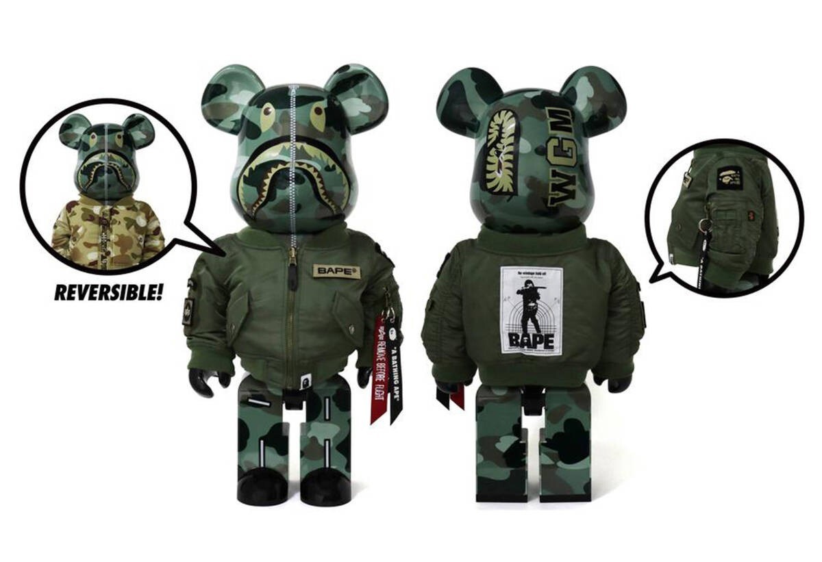 BE@RBRICK BAPE × ALPHA 1000% MEDICOM TOY Bearbrick from BE@RBRICK BAPE × ALPHA 1000% MEDICOM TOY Bearbrick from